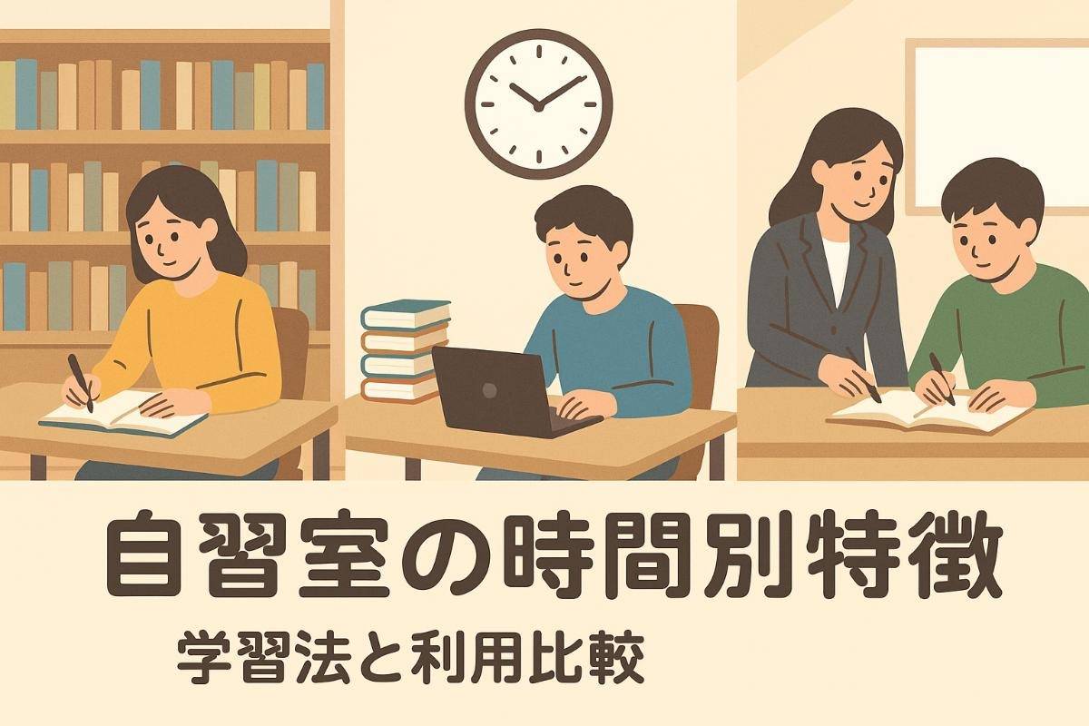 自習室の時間別の特徴と効率的な学習法｜図書館・有料・塾の利用時間比較と選び方