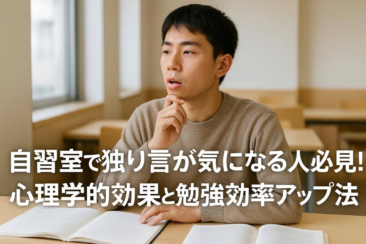 自習室で独り言が気になる人必見の心理学的効果と勉強効率アップ法
