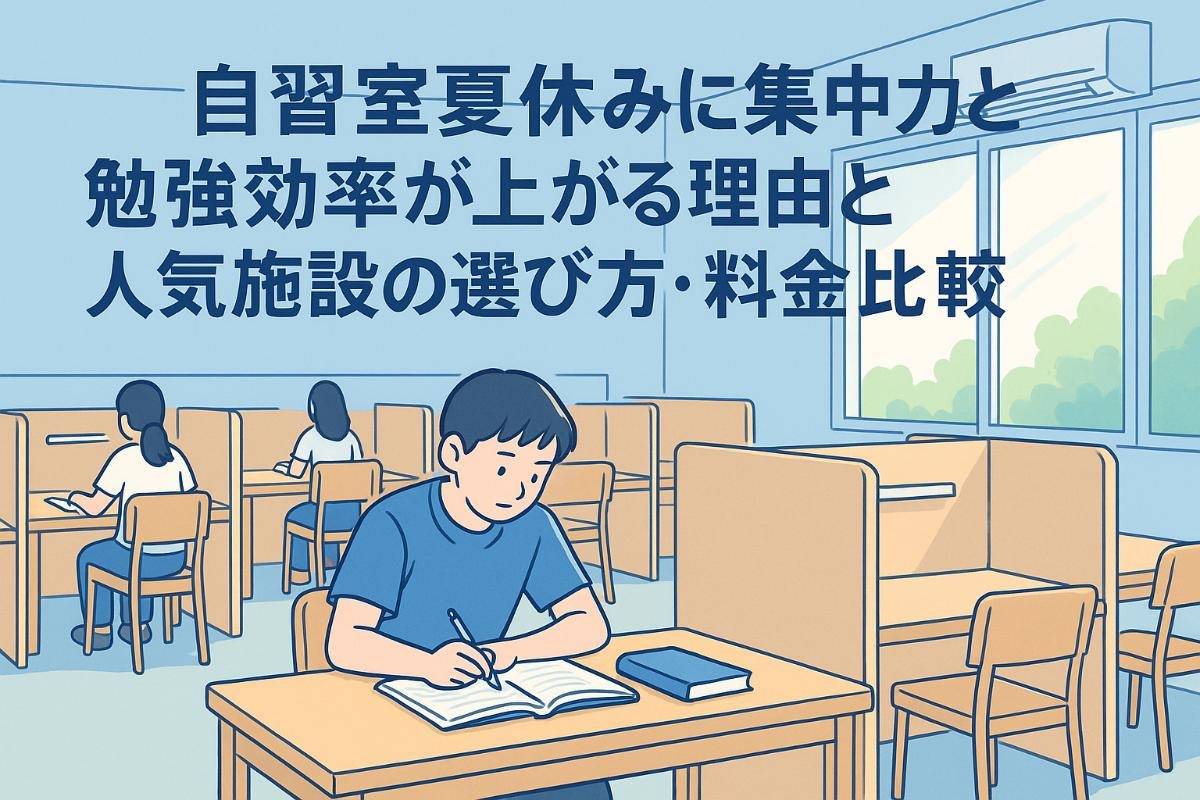 自習室夏休みに集中力と勉強効率が上がる理由と人気施設の選び方・料金比較