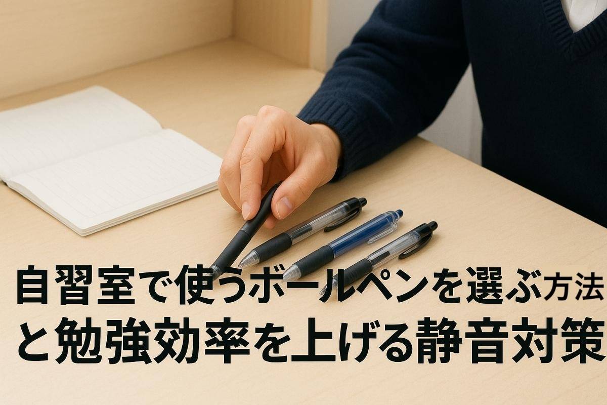 自習室で使うボールペンを選ぶ方法と勉強効率を上げる静音対策と人気おすすめ比較