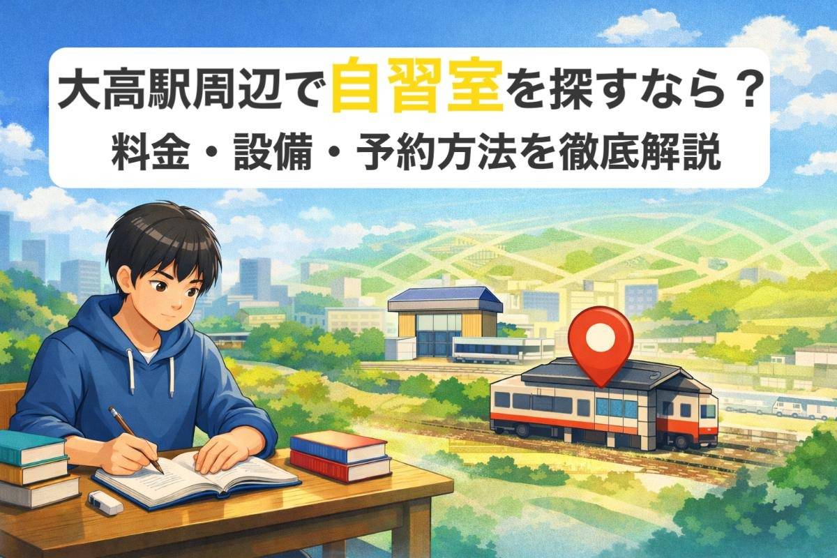 大高駅周辺で自習室を探すなら？料金・設備・予約方法を徹底解説