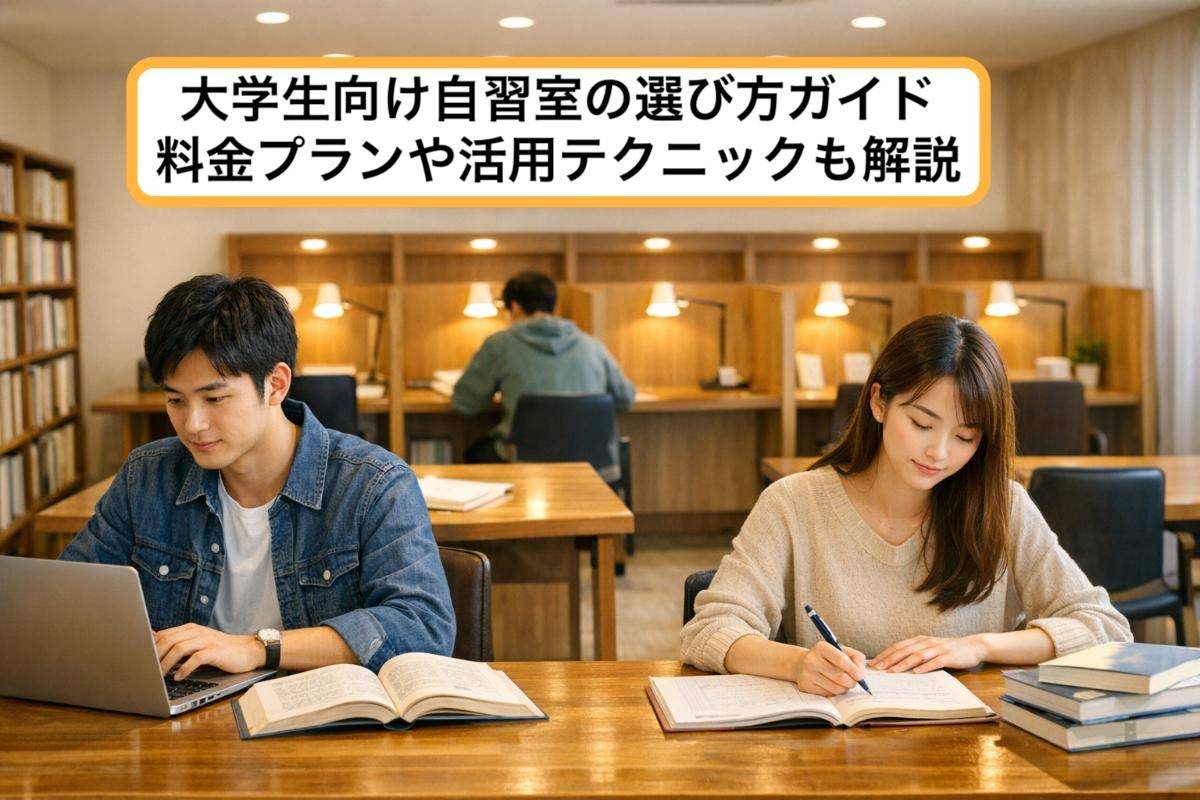 大学生向け自習室の選び方ガイド｜料金プランや活用テクニックも解説
