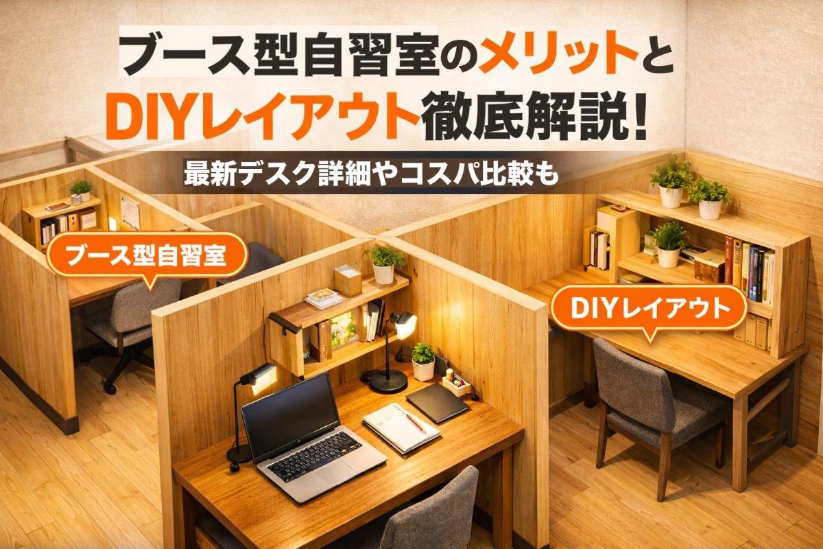 ブース型自習室のメリットとDIYレイアウト徹底解説！最新デスク詳細やコスパ比較も